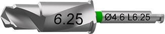 Сверло 3,85/4,6, глубина сверления 6,25 мм GS 0646