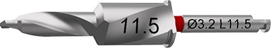 Сверло 2,5/3,2, глубина сверления 11,5 мм GS 1132