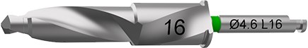 Сверло 3,85/4,6, глубина сверления 16мм GS 1646