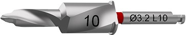 Сверло 2,5/3,2, глубина сверления 10 мм GS 1032