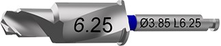 Сверло 3,2/3,85, глубина сверления 6,25 мм GS 0638